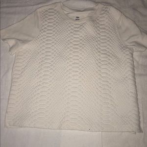 Textured off white sweatshirt